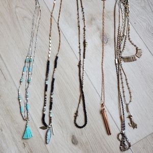 Five Stella & Dot necklaces